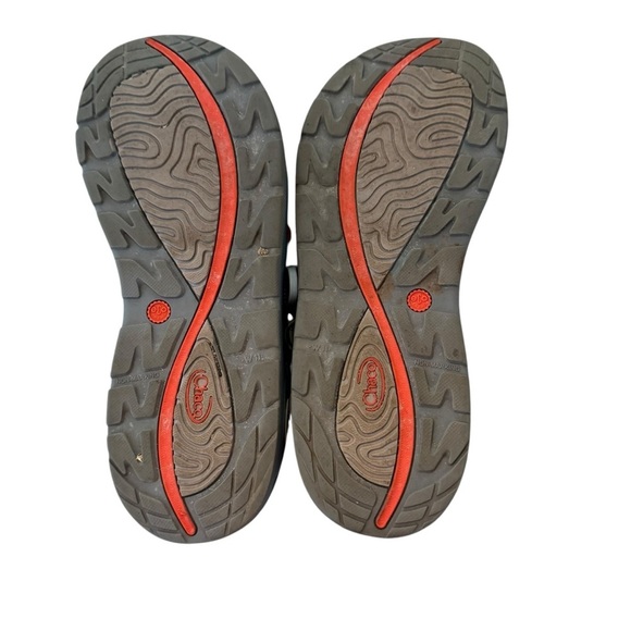 Chaco Z2 Women's Sandals Diamond Orange Silver Gray Size 11 - Picture 6 of 7